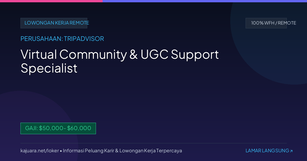 Virtual Community & UGC Support Specialist