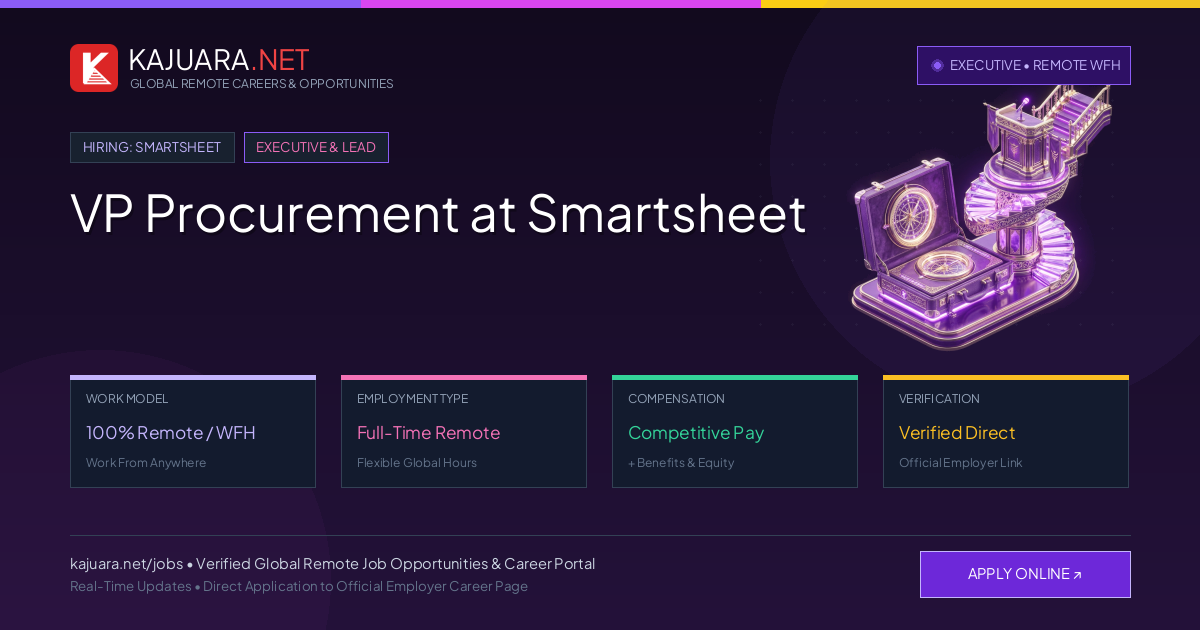 VP Procurement at Smartsheet (Global Remote Career)