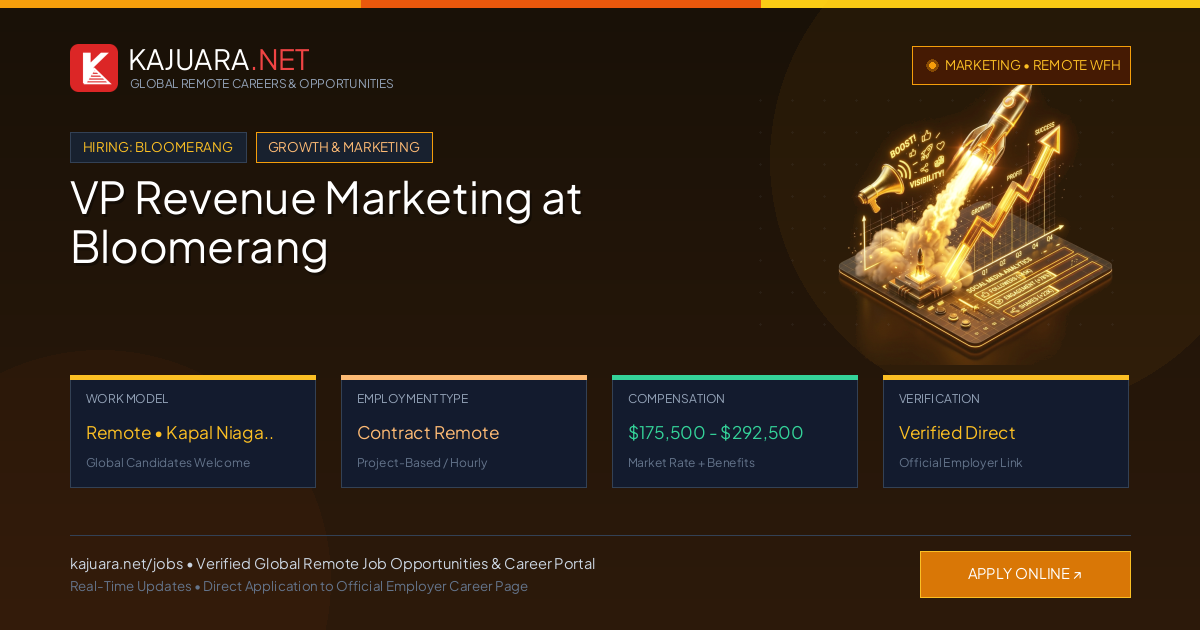 VP Revenue Marketing at Bloomerang (Global Remote Career)